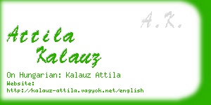 attila kalauz business card